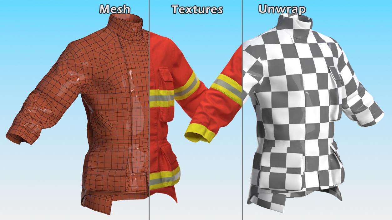 Firefighting Coat 3D