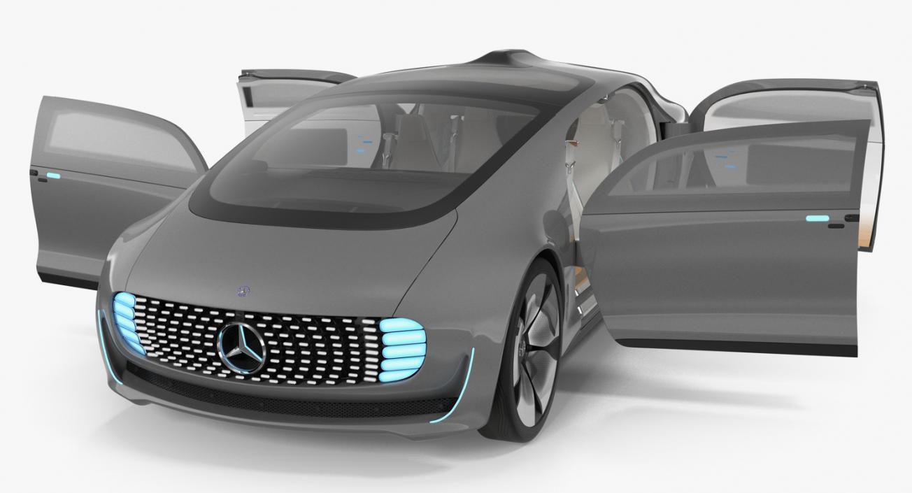 Mercedes Benz F015 Self Driving Car Concept Rigged for Maya 3D model