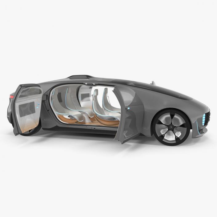 3D model Mercedes Benz F015 Self Driving Car Concept Rigged