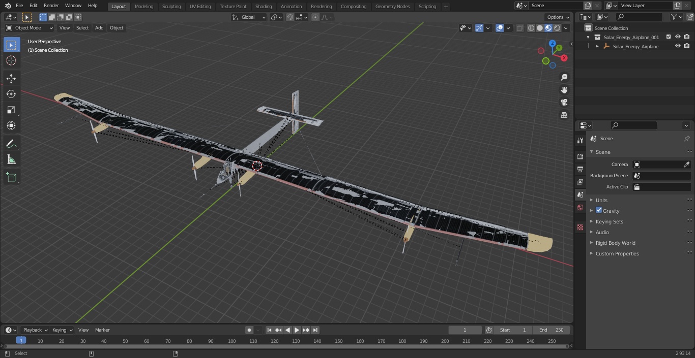 3D Solar Energy Airplane