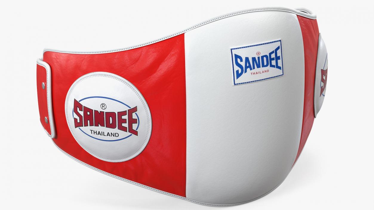 3D Sandee Velcro Belly Pad White Red model