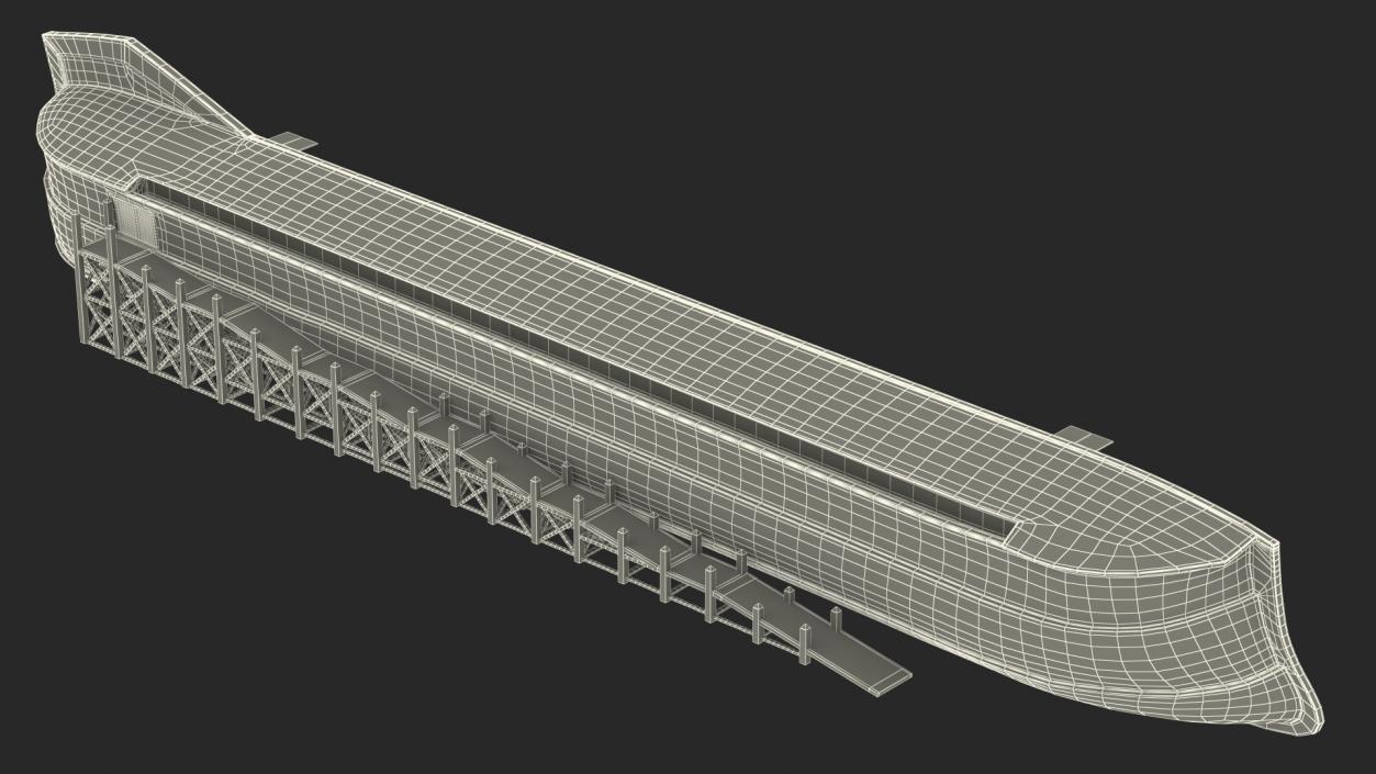 3D Noah Ark Cross Section Clear model