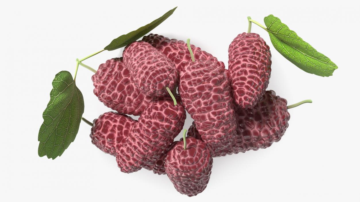 Pile of Mulberry Fruit Pink 3D