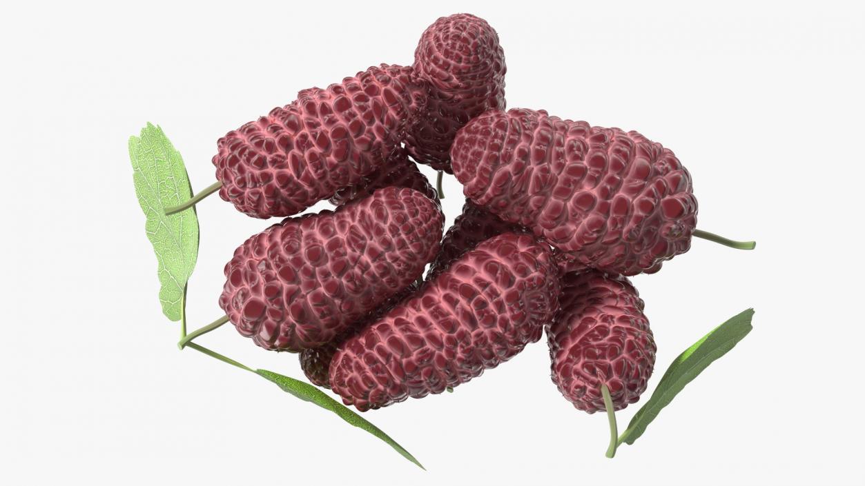 Pile of Mulberry Fruit Pink 3D