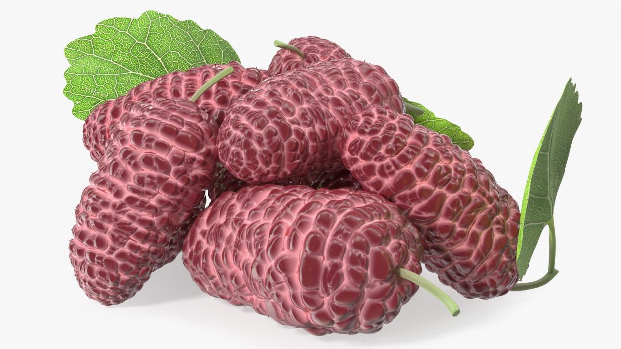 Pile of Mulberry Fruit Pink 3D