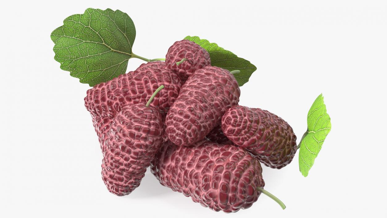 Pile of Mulberry Fruit Pink 3D