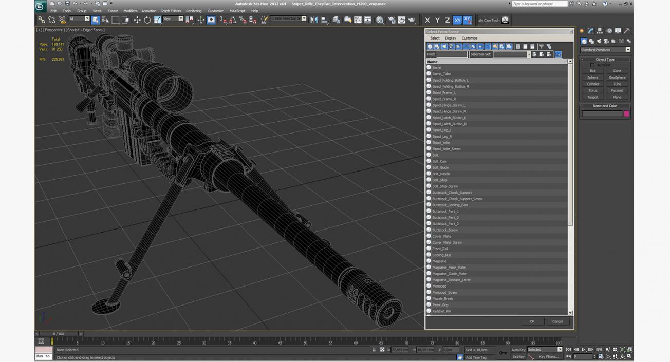 3D Sniper Rifle CheyTac Intervention M200 model