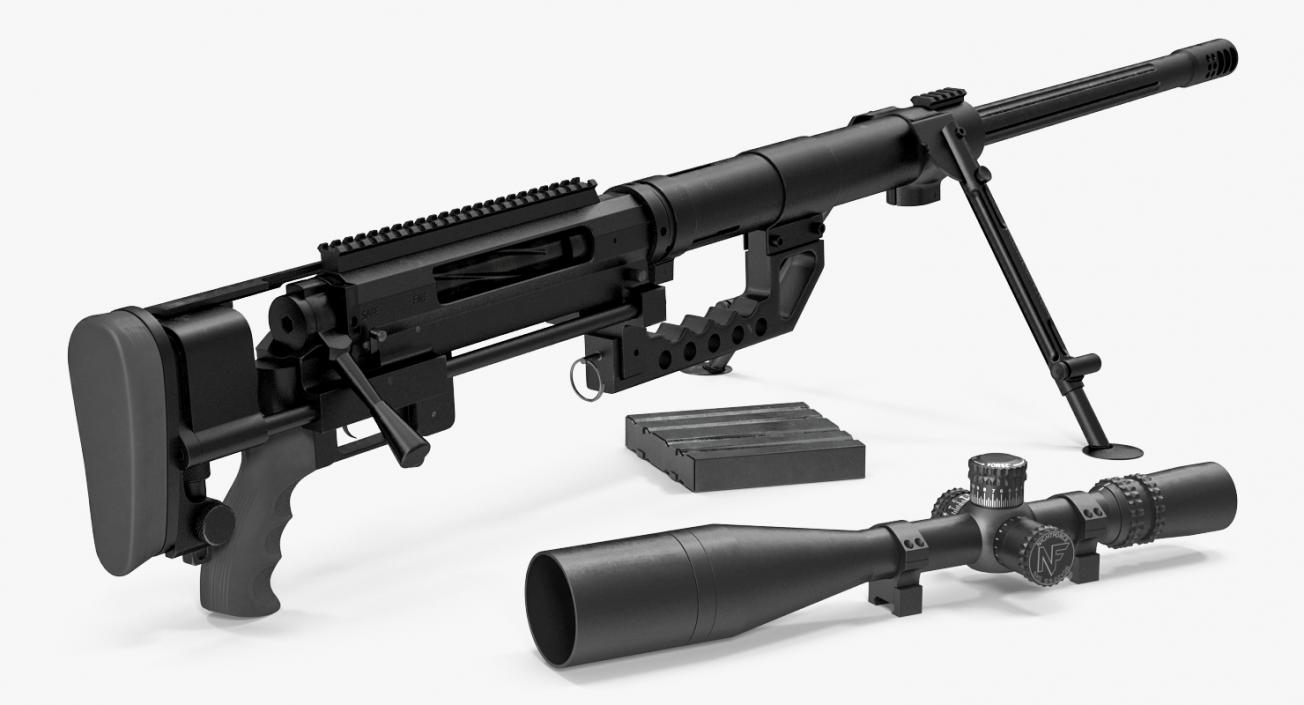 3D Sniper Rifle CheyTac Intervention M200 model