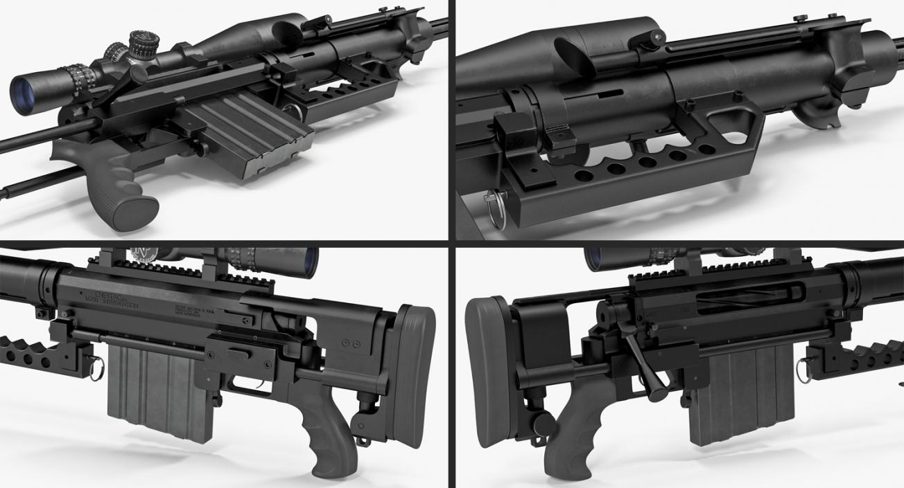 3D Sniper Rifle CheyTac Intervention M200 model