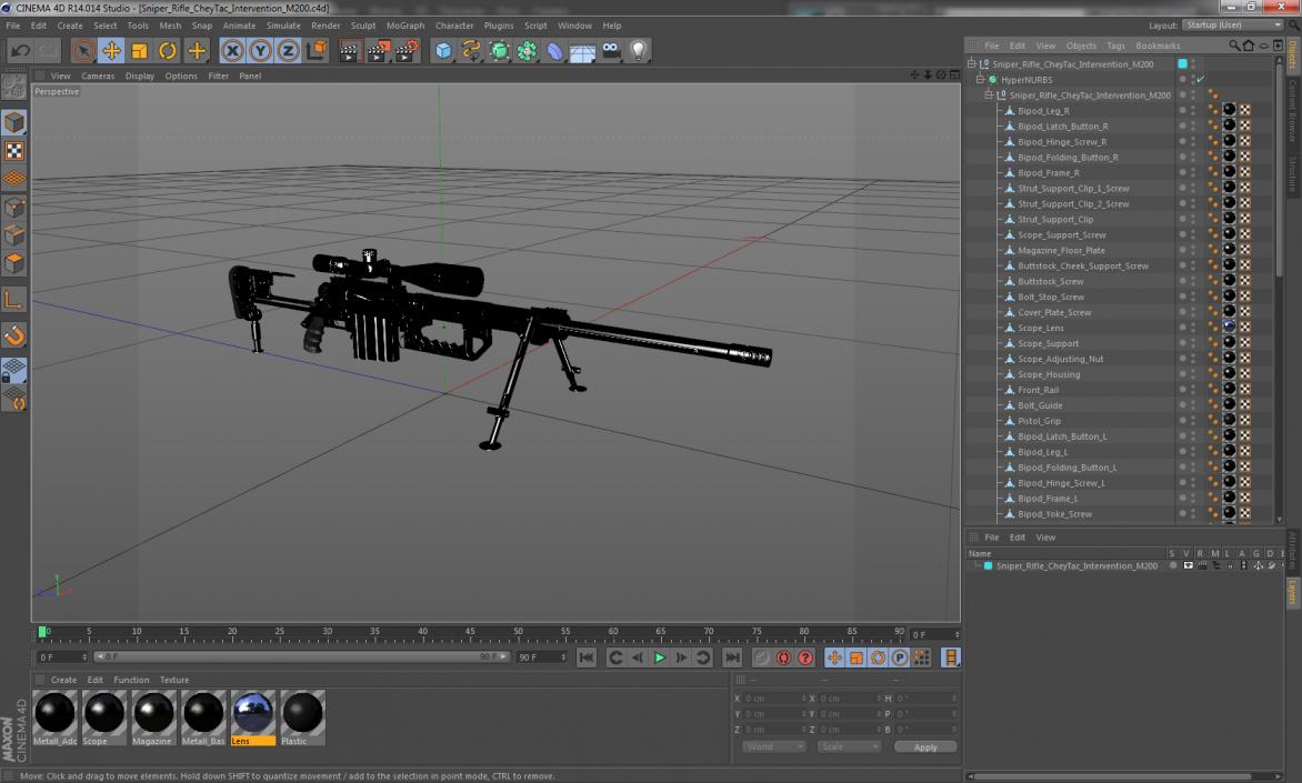 3D Sniper Rifle CheyTac Intervention M200 model