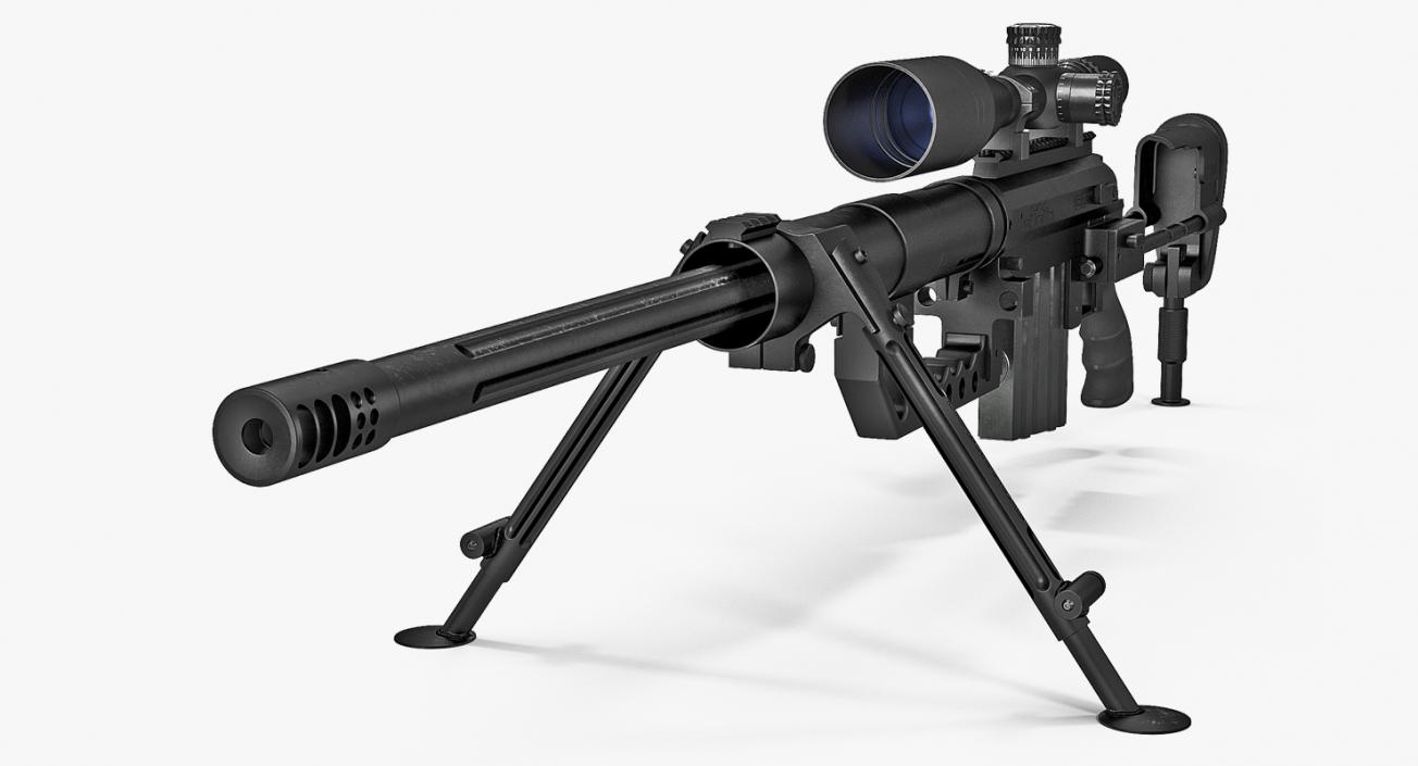 3D Sniper Rifle CheyTac Intervention M200 model