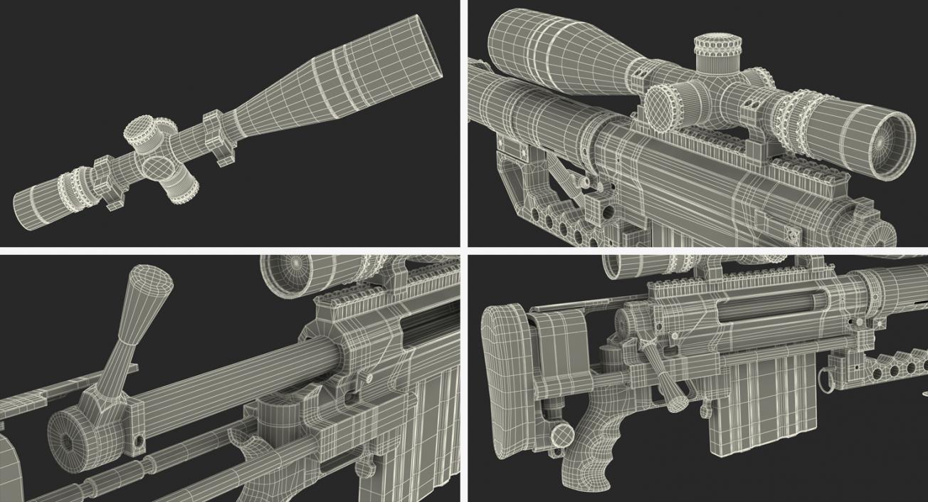 3D Sniper Rifle CheyTac Intervention M200 model