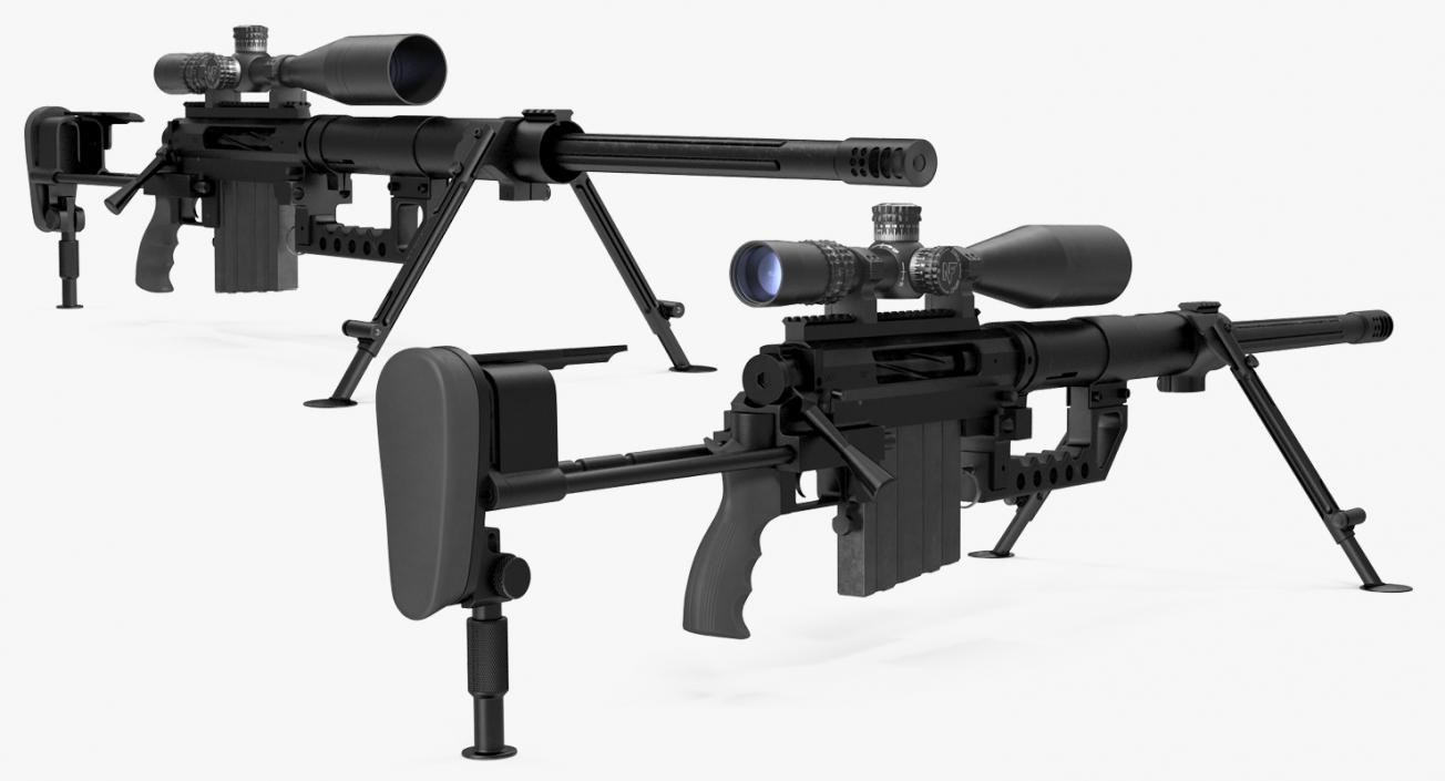 3D Sniper Rifle CheyTac Intervention M200 model