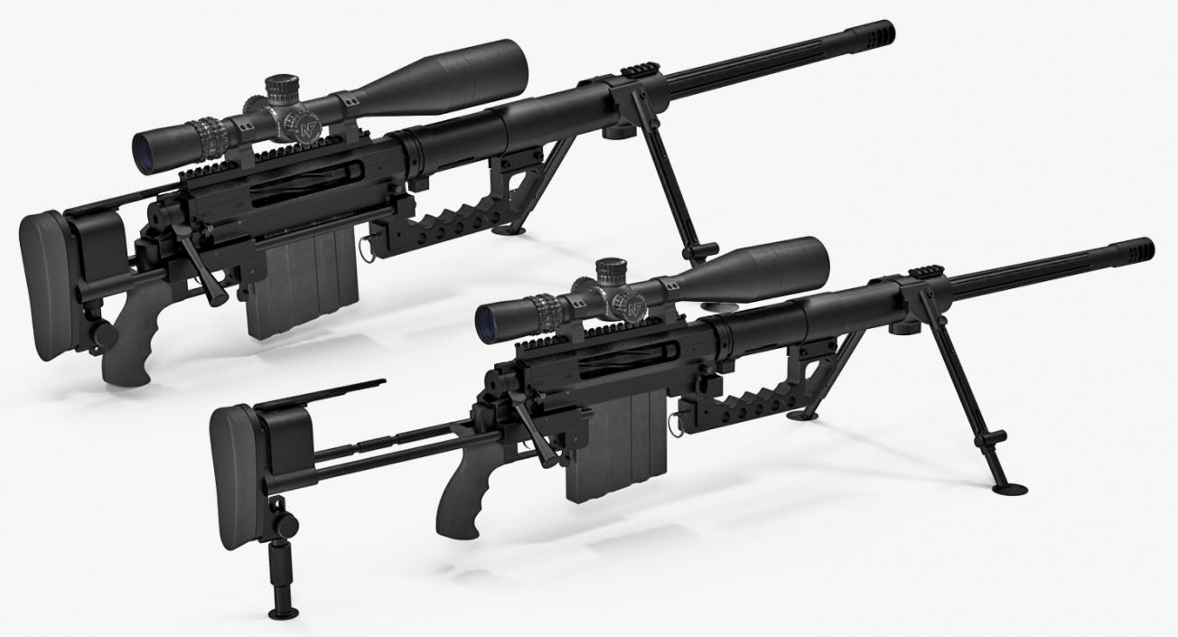 3D Sniper Rifle CheyTac Intervention M200 model