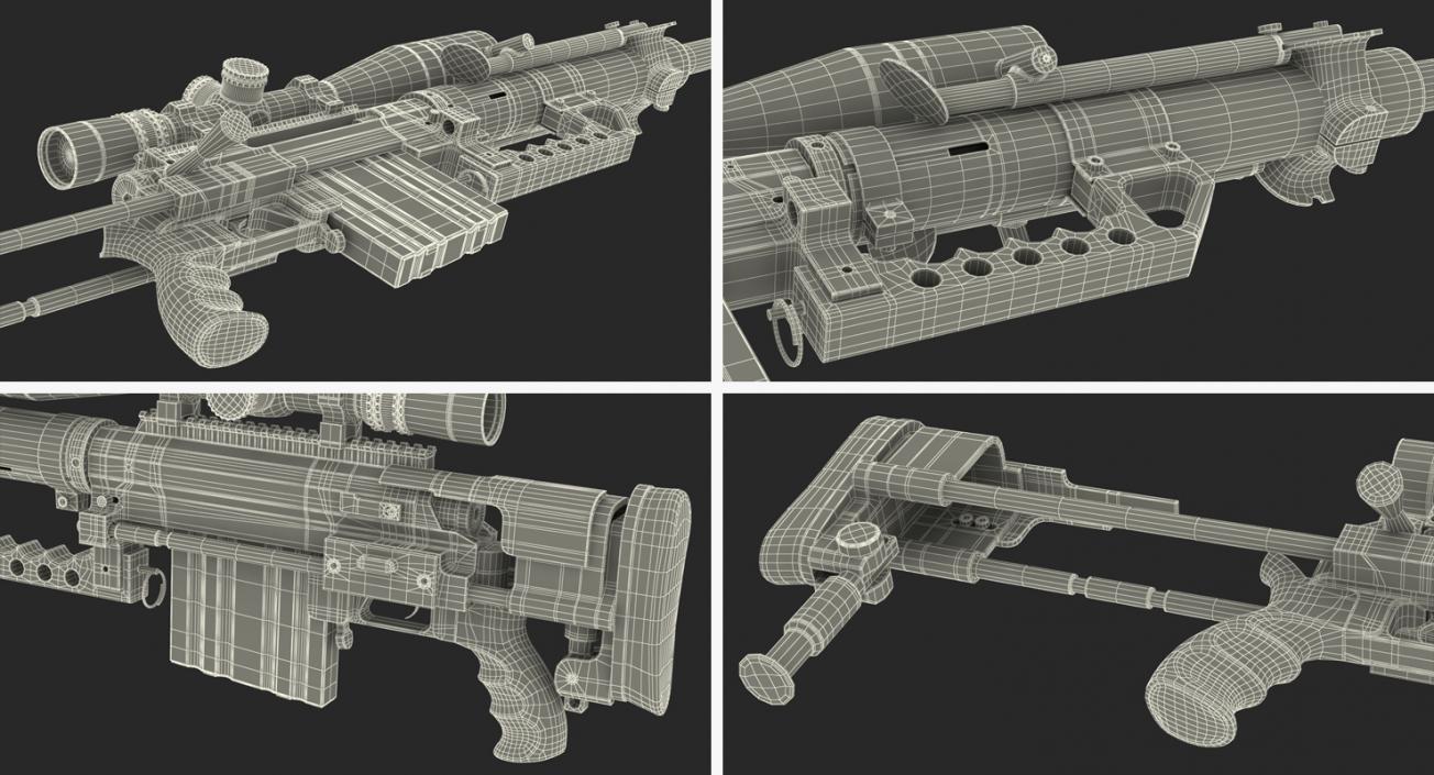 3D Sniper Rifle CheyTac Intervention M200 model