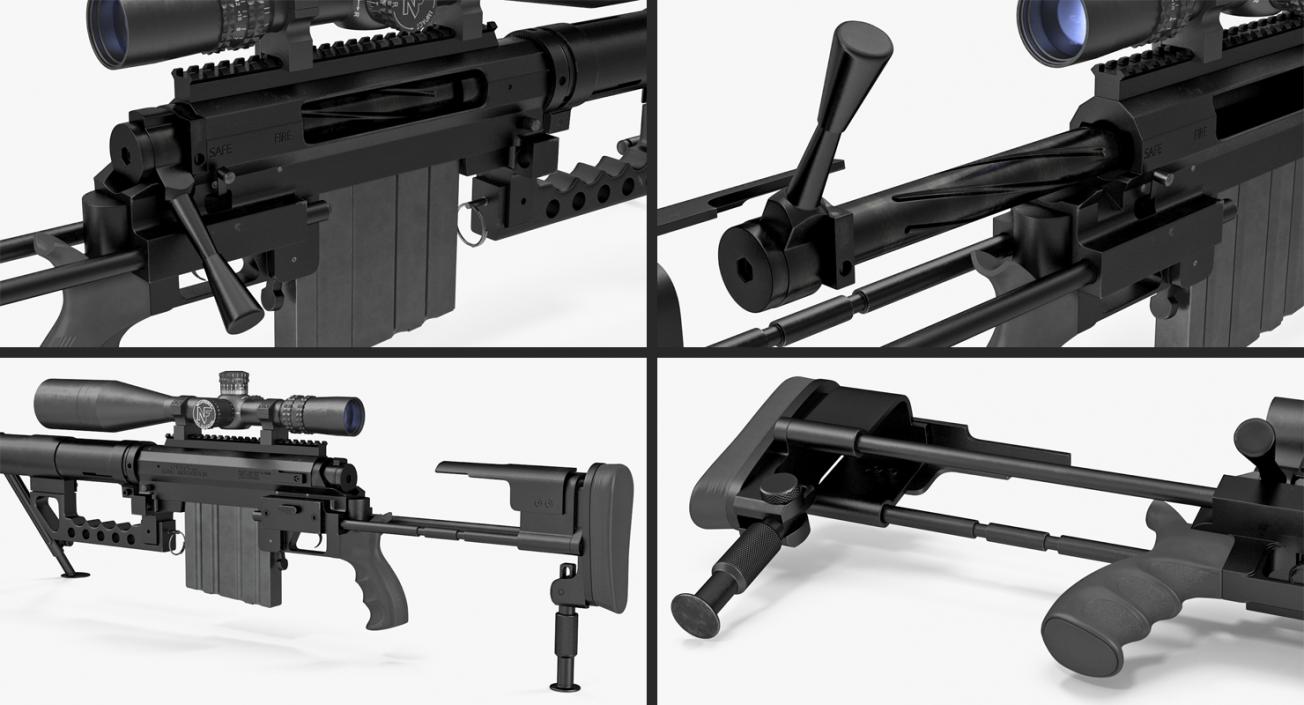 3D Sniper Rifle CheyTac Intervention M200 model