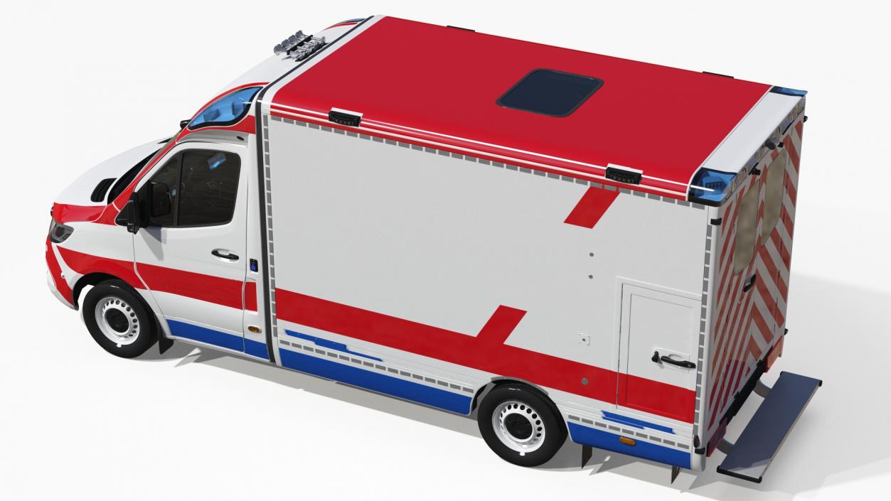 3D Rigged Ambulances Collection model