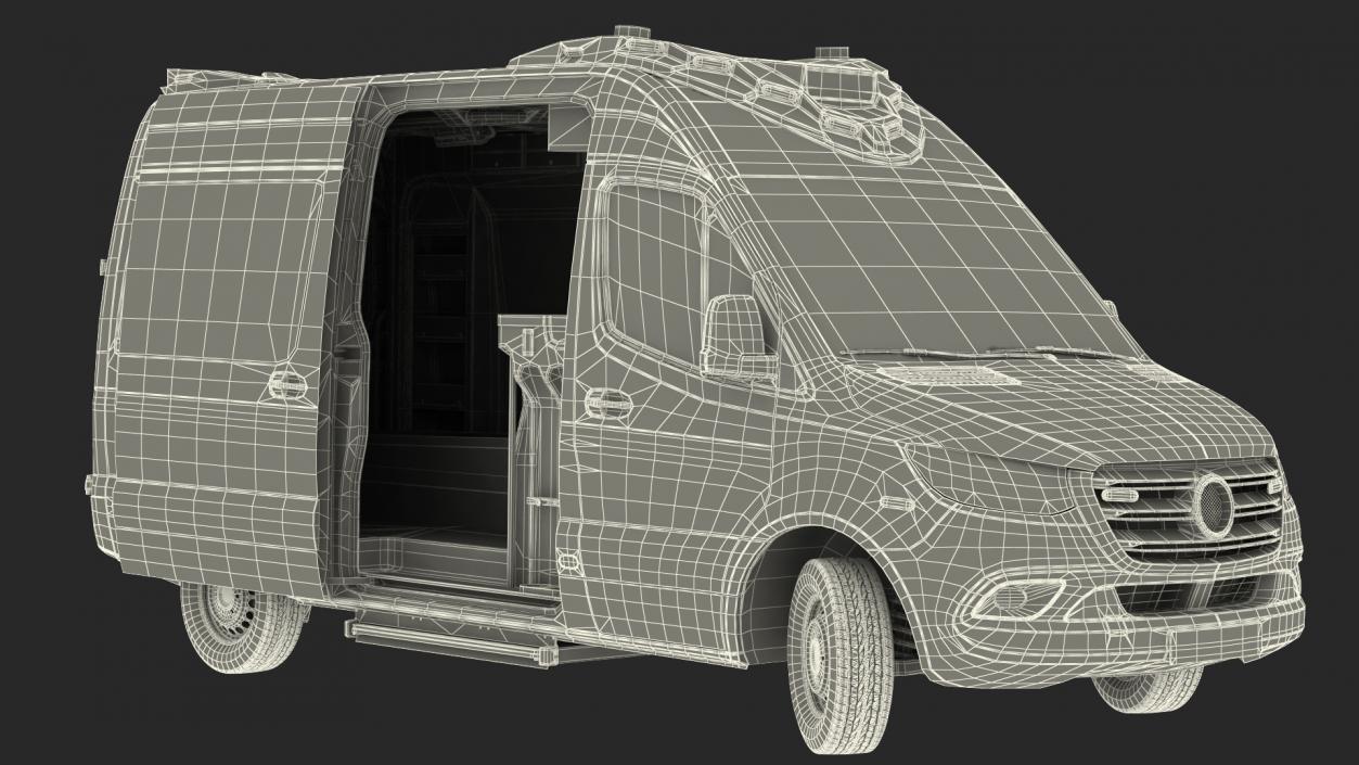 3D Rigged Ambulances Collection model