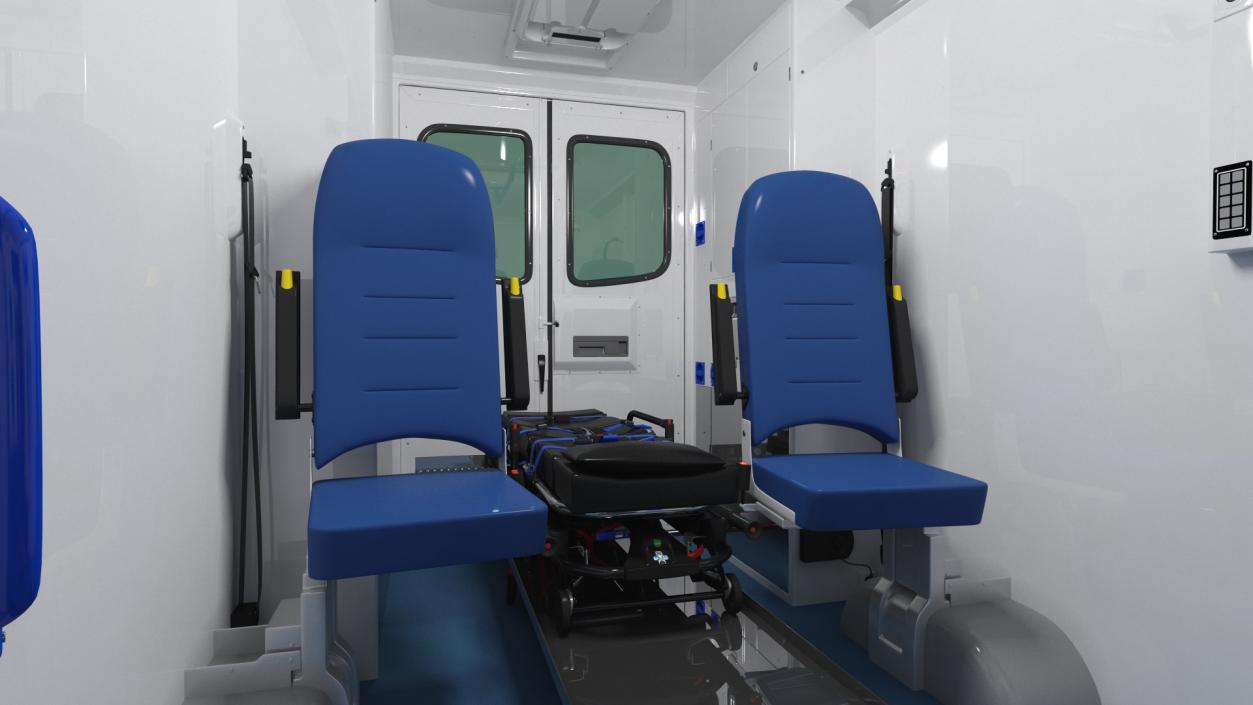 3D Rigged Ambulances Collection model