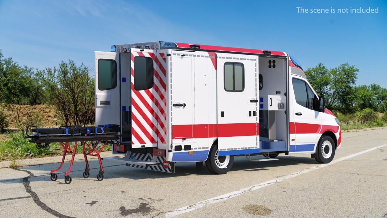 3D Rigged Ambulances Collection model