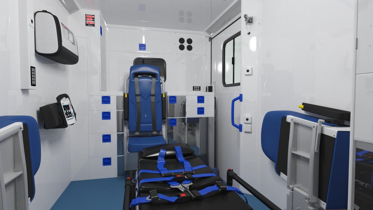 3D Rigged Ambulances Collection model