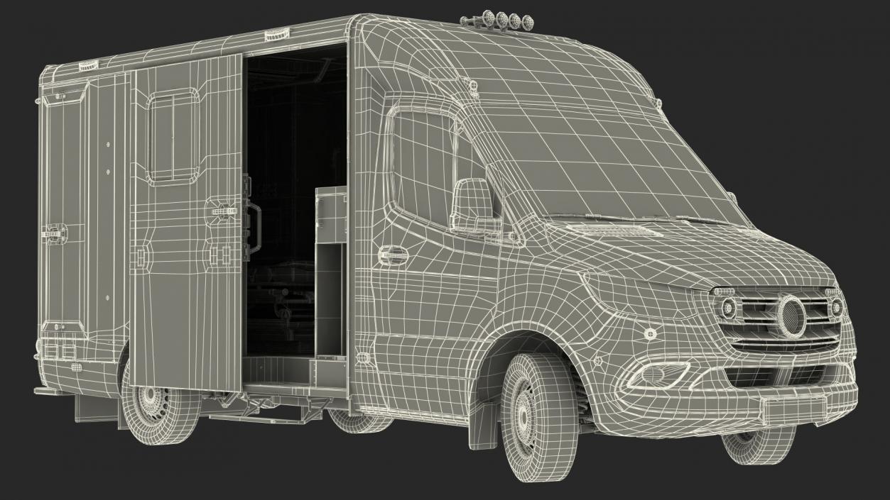 3D Rigged Ambulances Collection model