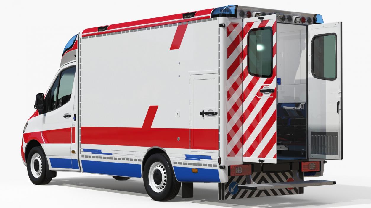 3D Rigged Ambulances Collection model