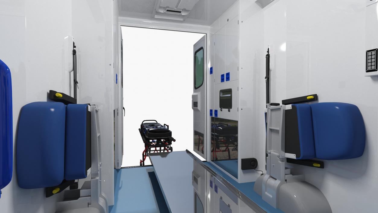 3D Rigged Ambulances Collection model