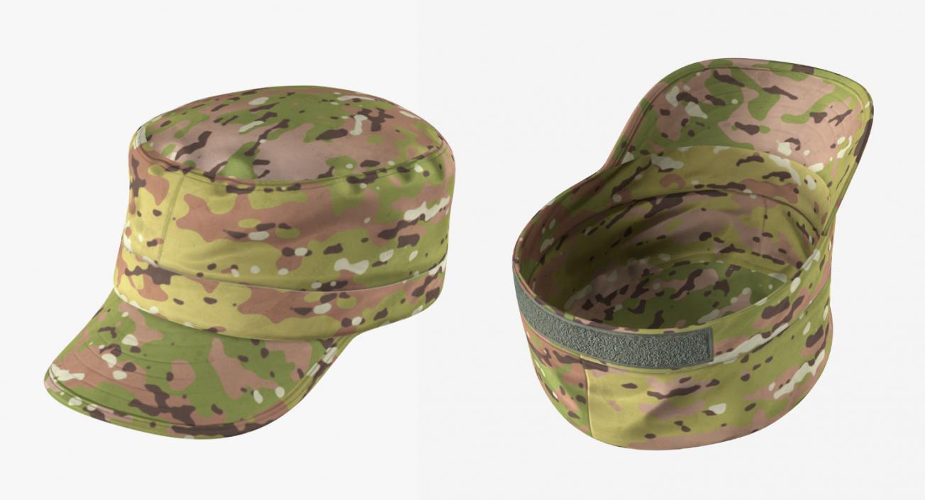 African-American US Army Soldier Camofluage Fur Rigged 3D model