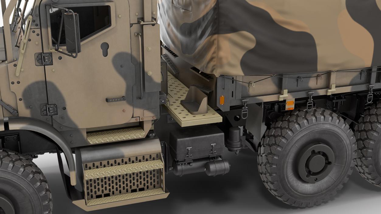 3D Medium Tactical Vehicle with Tent Sand Camo model