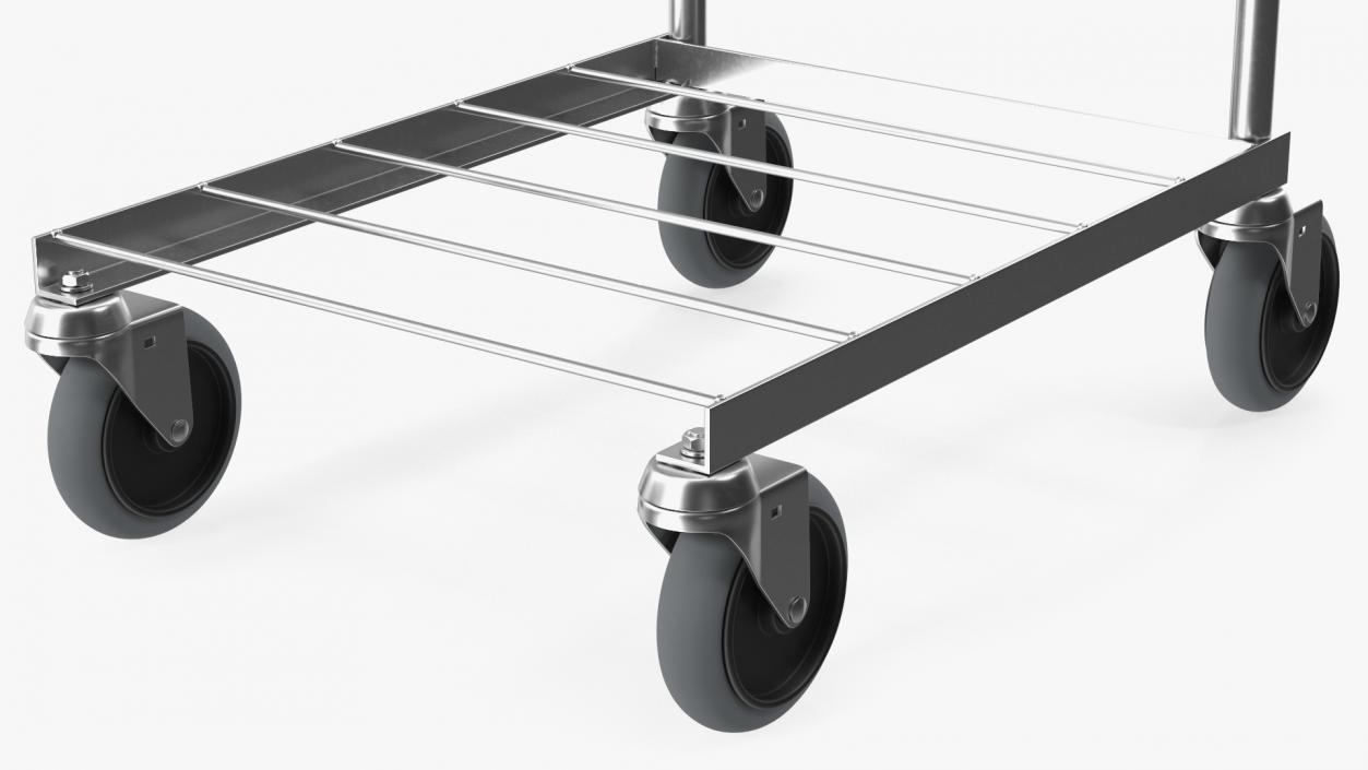 3D model Steel Mini Trolley With Two Shelves