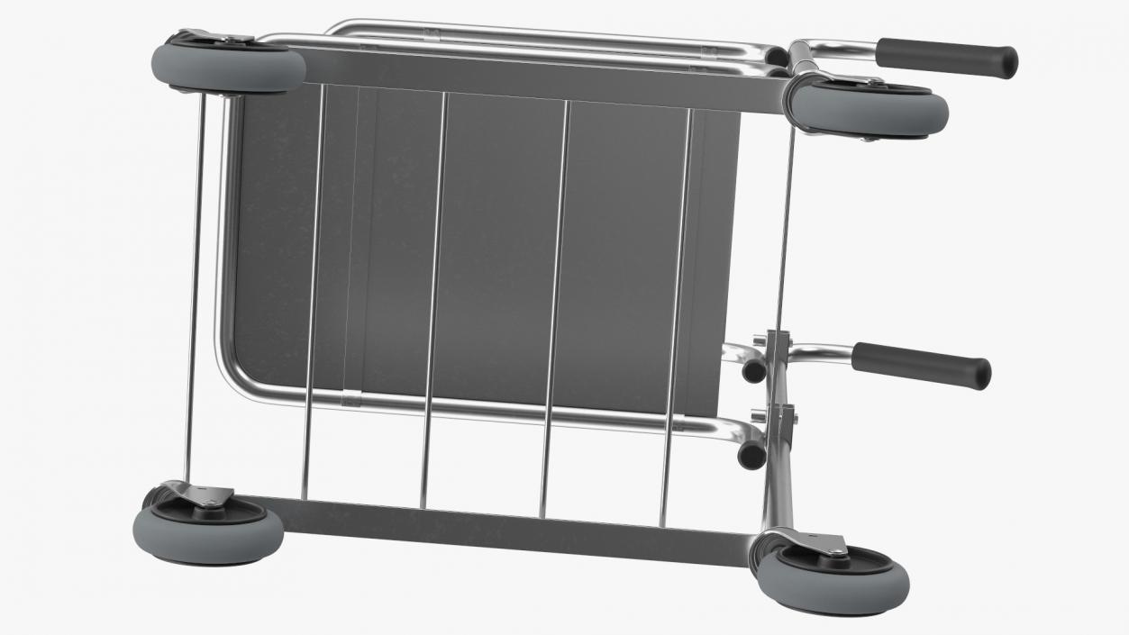 3D model Steel Mini Trolley With Two Shelves