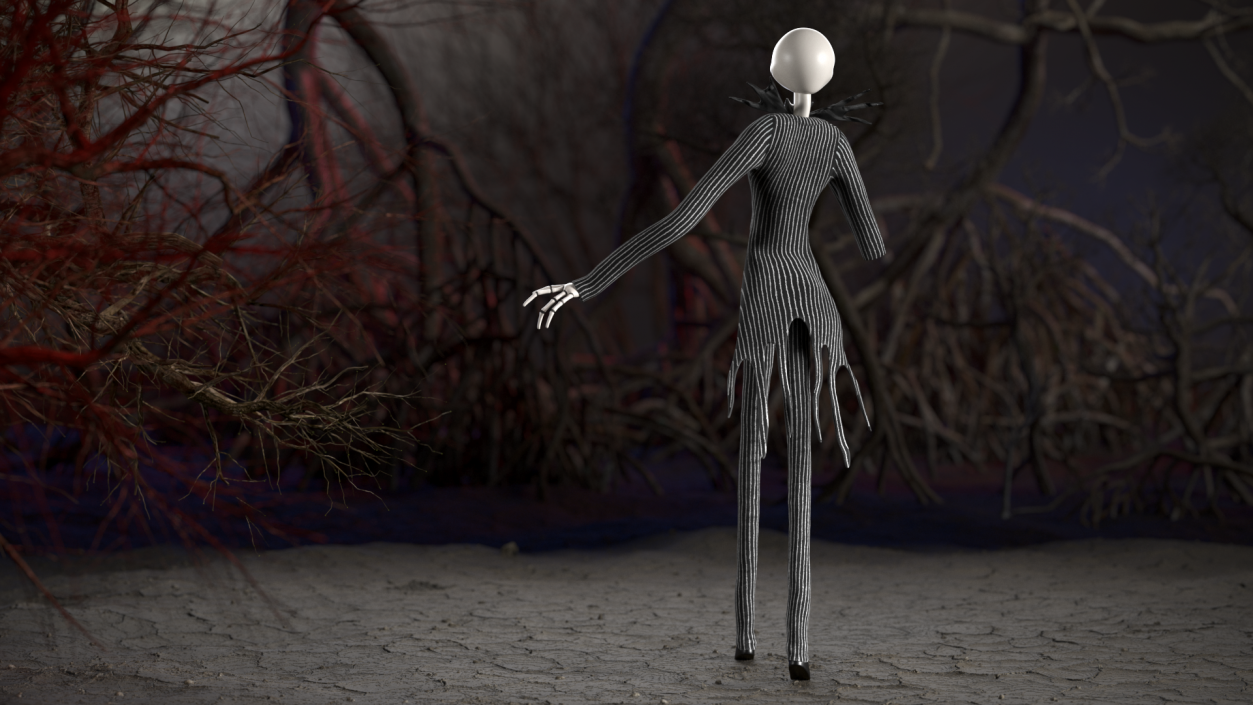 Character Jack Skellington Walking 3D model