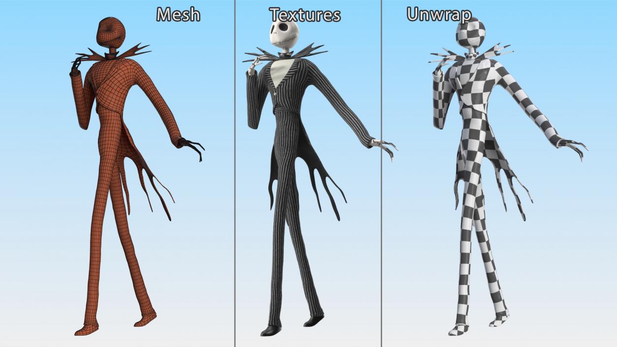 Character Jack Skellington Walking 3D model