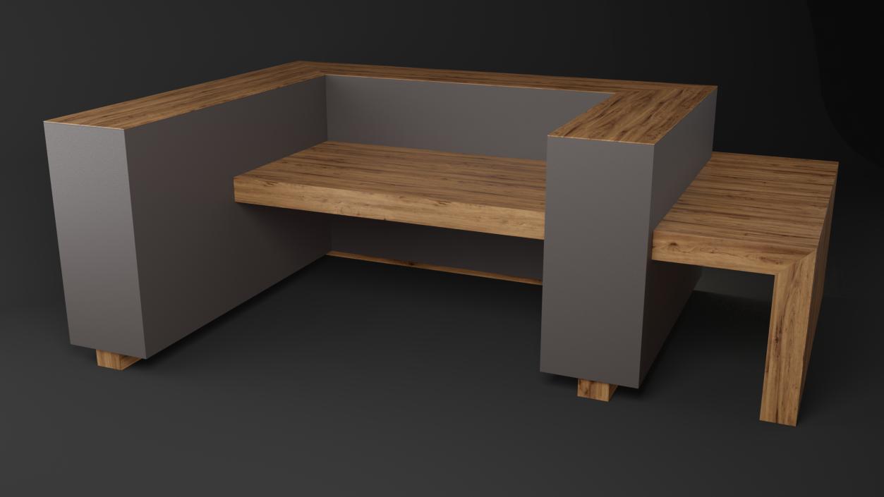 Reception Desk Eco Style 3D model