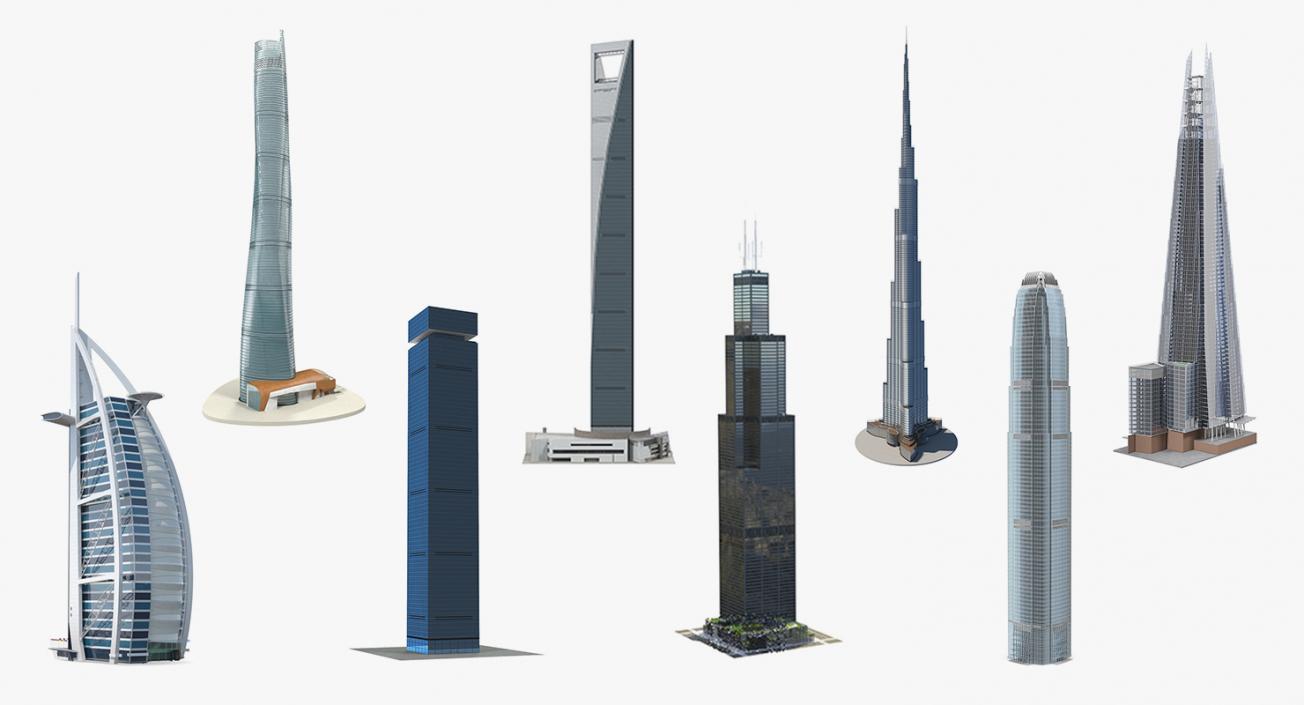 Skyscrapers Collection 6 3D model