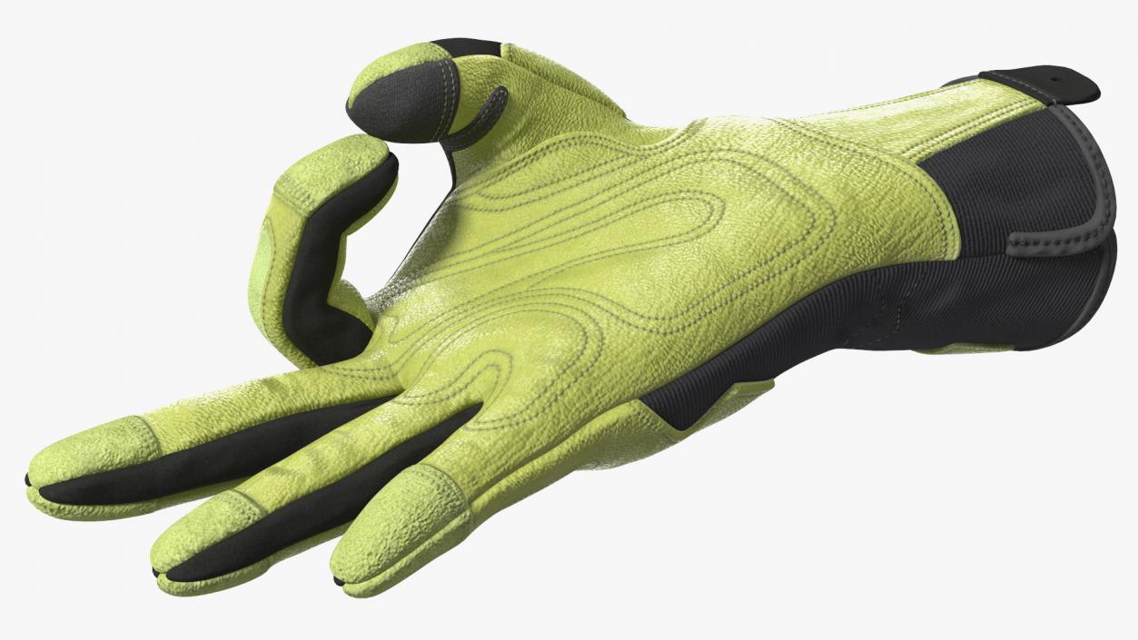 3D model Heavy Duty Safety Gloves OK Hand Gesture