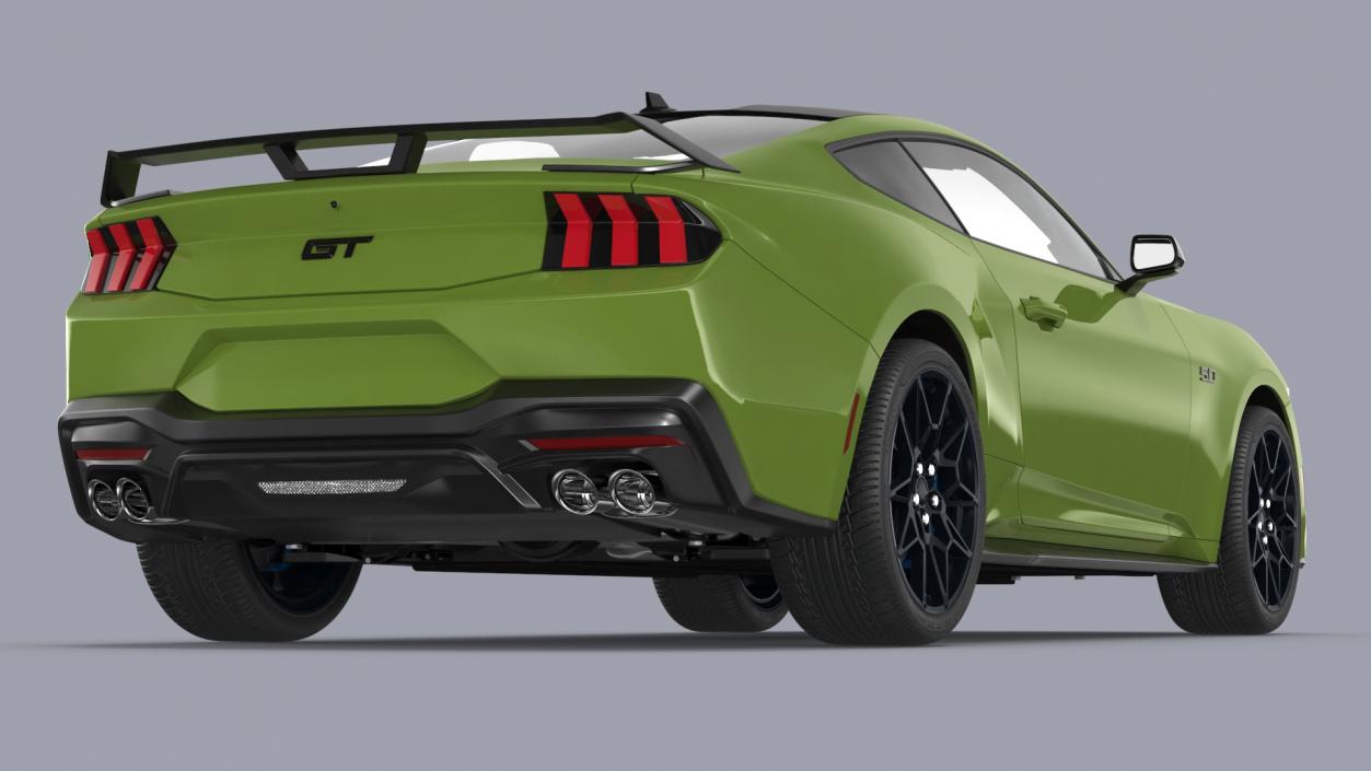 3D Ford Mustang 2024 Green model