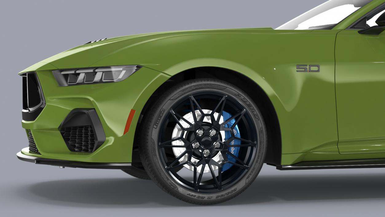 3D Ford Mustang 2024 Green model