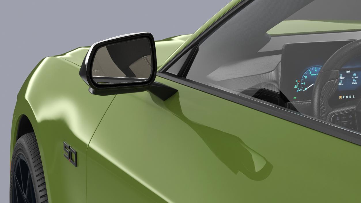 3D Ford Mustang 2024 Green model