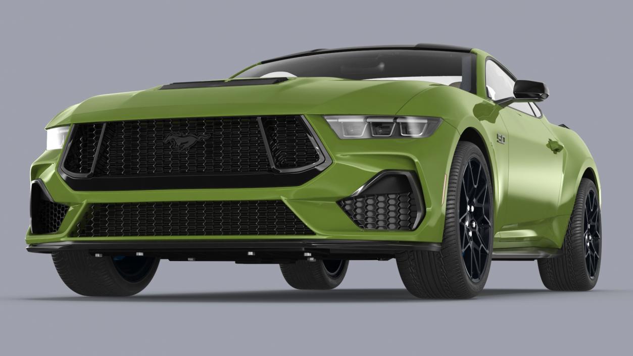 3D Ford Mustang 2024 Green model