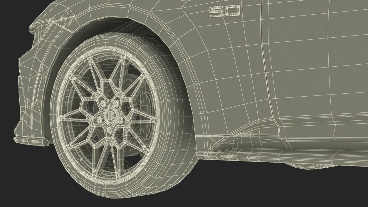 3D Ford Mustang 2024 Green model