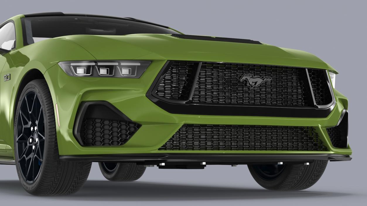 3D Ford Mustang 2024 Green model