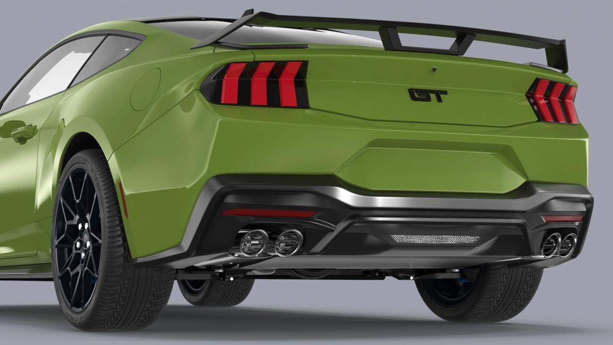 3D Ford Mustang 2024 Green model