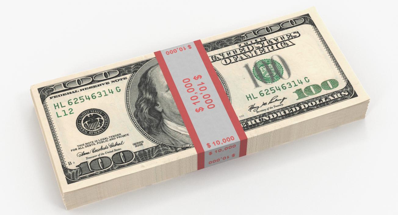 3D model One Hundred Dollar Bills 3D Models Collection