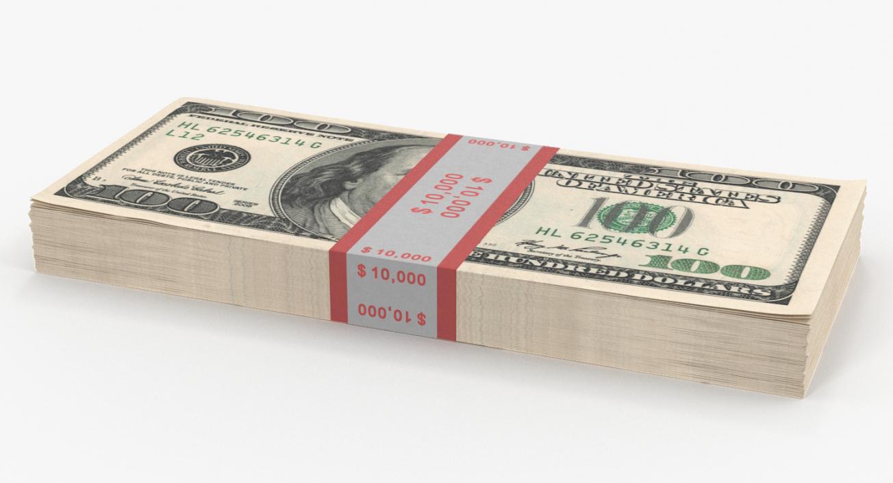 3D model One Hundred Dollar Bills 3D Models Collection