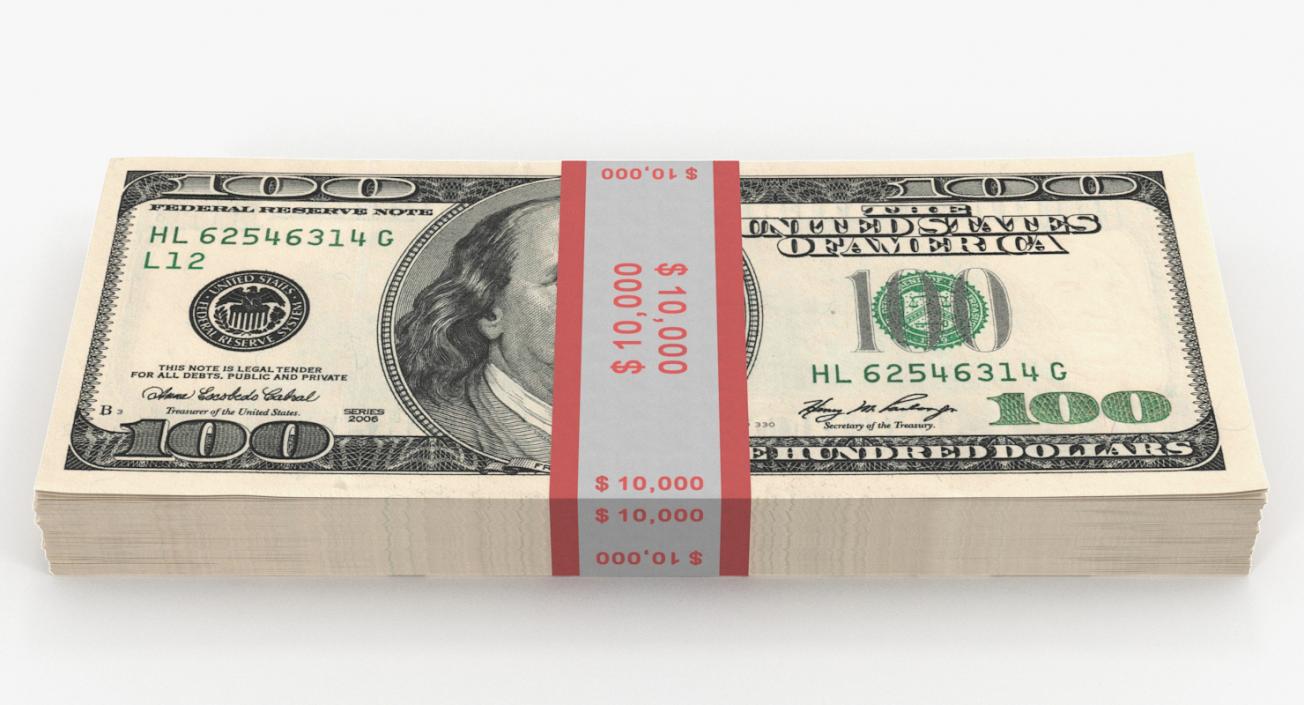 3D model One Hundred Dollar Bills 3D Models Collection