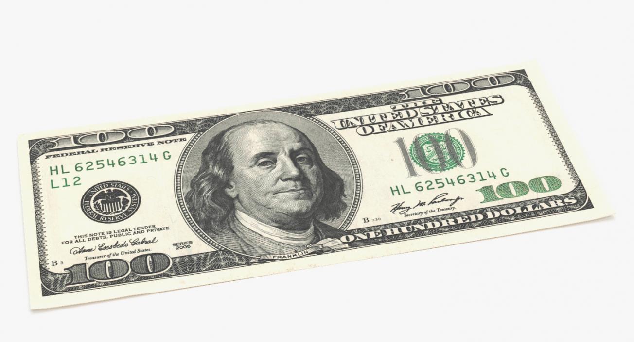 3D model One Hundred Dollar Bills 3D Models Collection