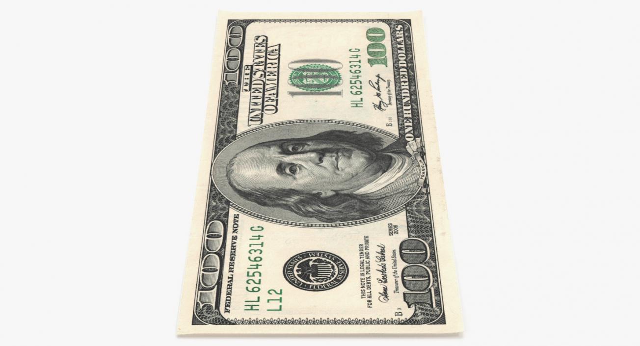 3D model One Hundred Dollar Bills 3D Models Collection