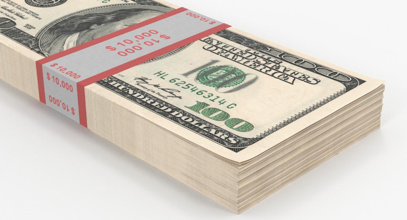 3D model One Hundred Dollar Bills 3D Models Collection